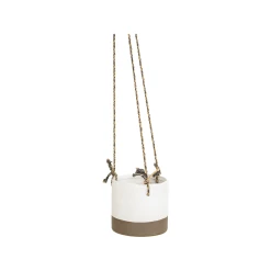 Coupon 🔔 Australia Only - Eden 16cm Beige Ceramic Hanging Planter Multi/assorted 🤩